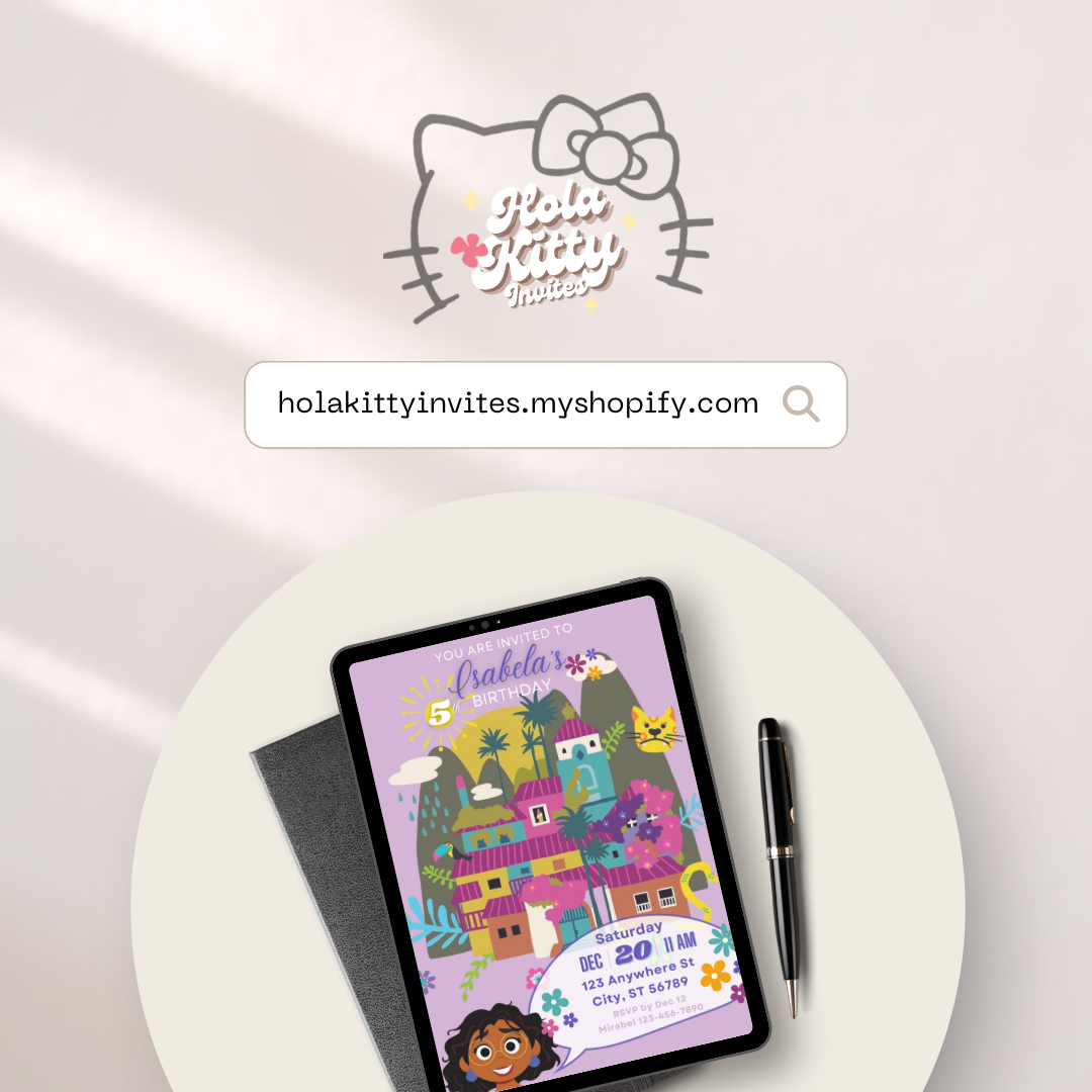Encanto birthday invitation, digital download