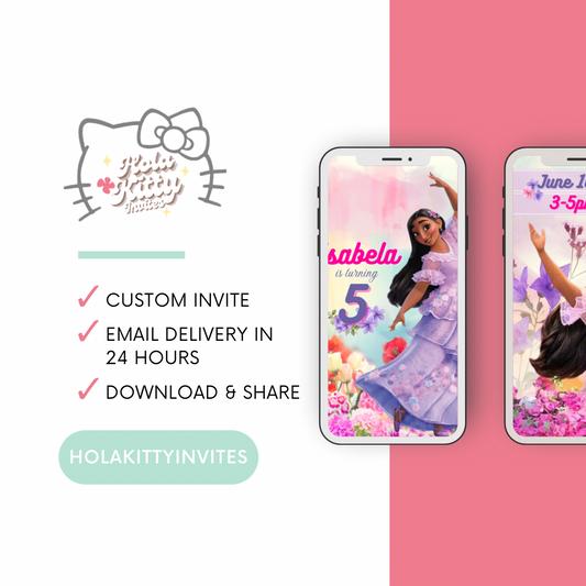 Encanto birthday video invitation, digital download