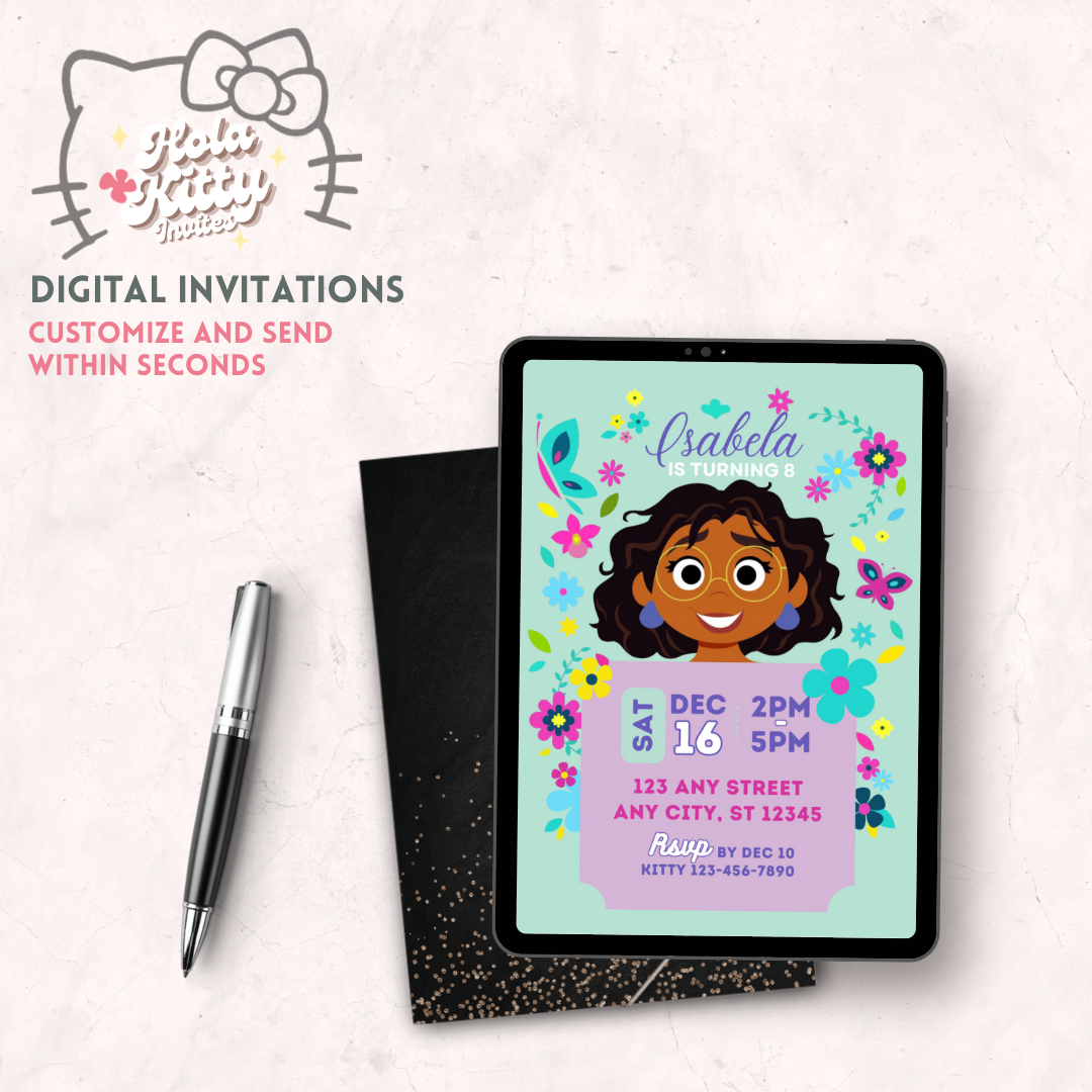 Encanto birthday invitation, digital download