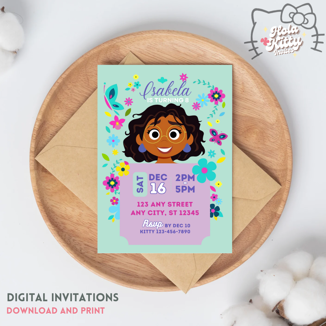 Encanto birthday invitation, digital download
