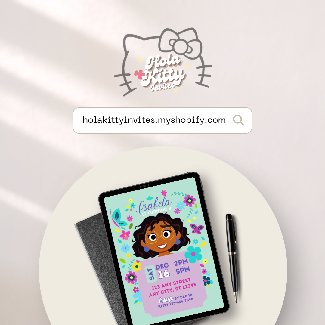 Encanto birthday invitation, digital download