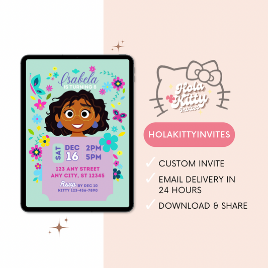 Encanto birthday invitation, digital download